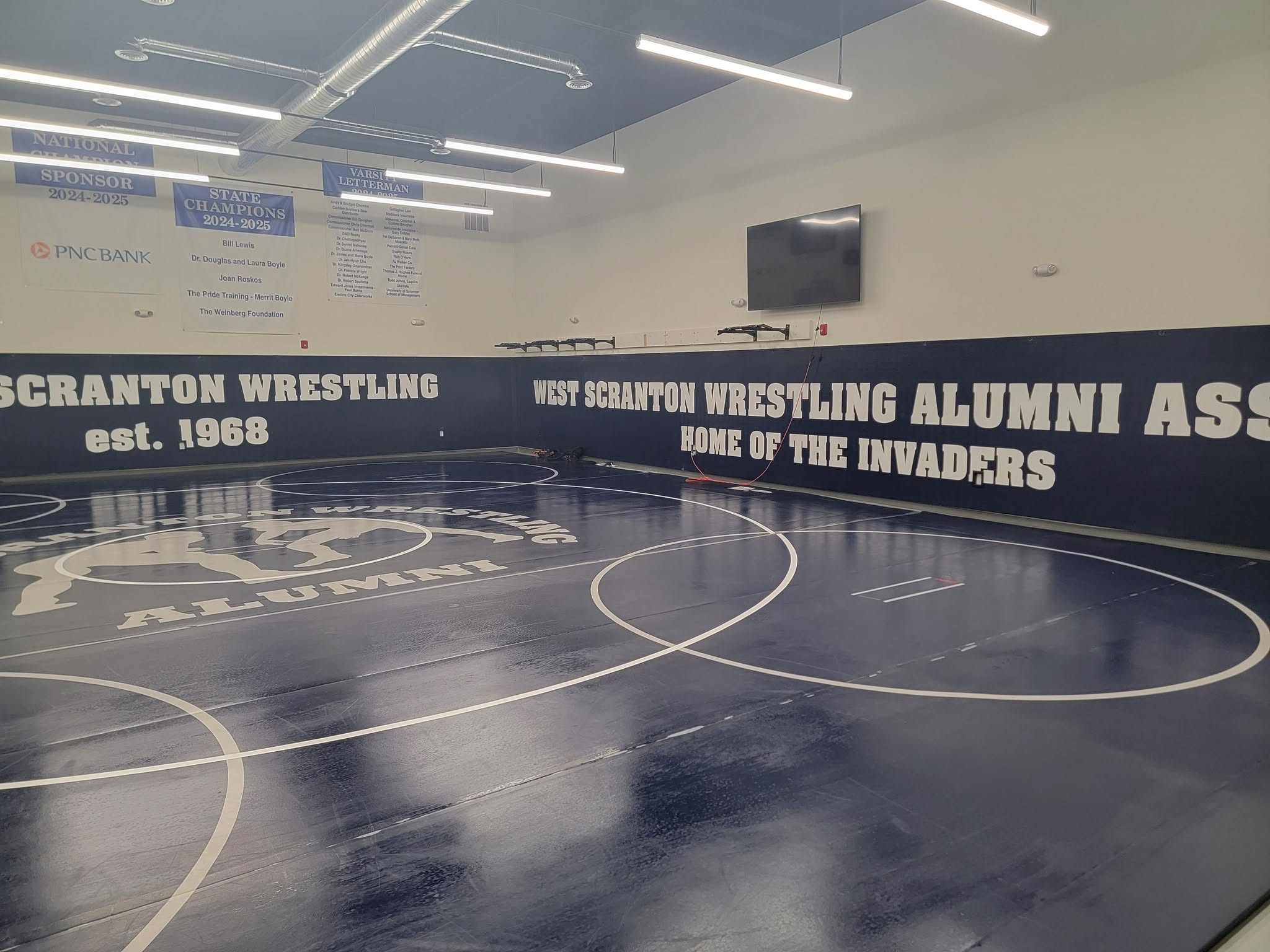 Wrestling room - center mat
